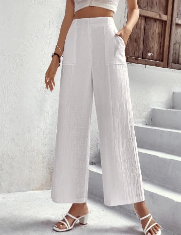 Pantaloni SHEIN, alb