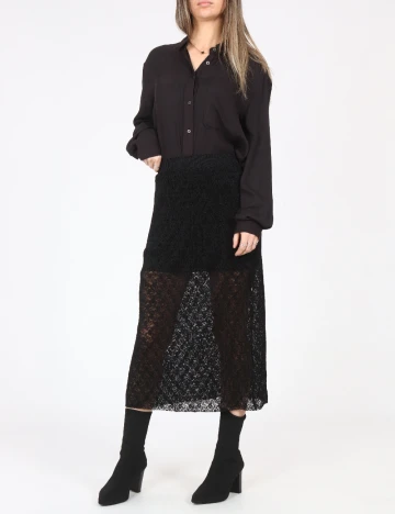 Fusta Pull&Bear, negru