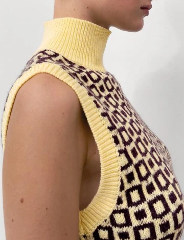 Rochie scurta Zara, galben/mov