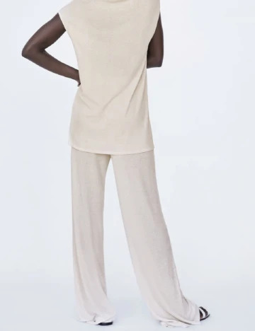 Pantaloni Zara, ecru