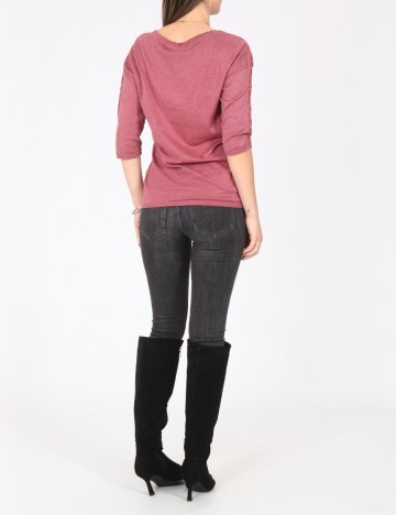 Bluza Bershka, roz pudra inchis