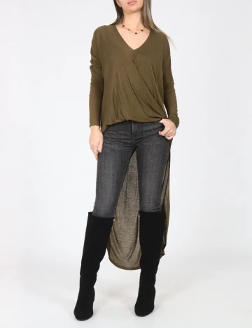 Bluza Oversize Zara, kaki