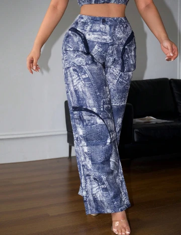 Pantaloni SHEIN, albastru