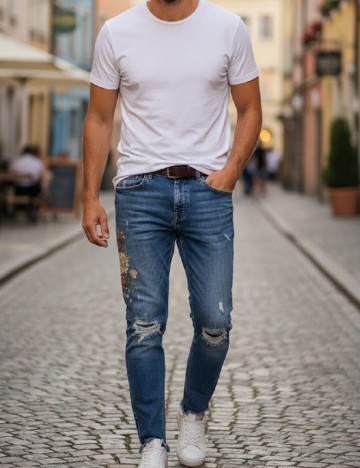 
						Blugi Zara, albastru