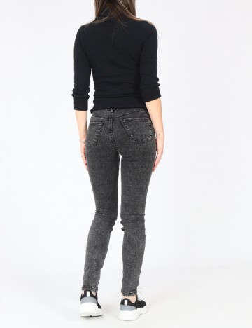 Blugi Bershka, gri inchis