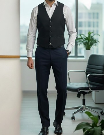 
						Pantaloni Zara, bleumarin