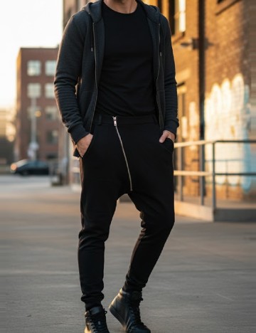 
						Pantaloni Zara, negru