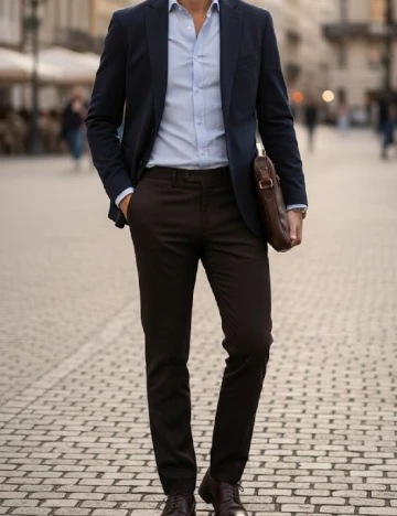 Pantaloni Zara, maro inchis