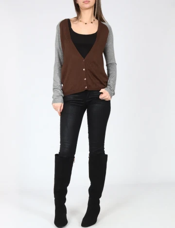 Cardigan Zara, maro/gri