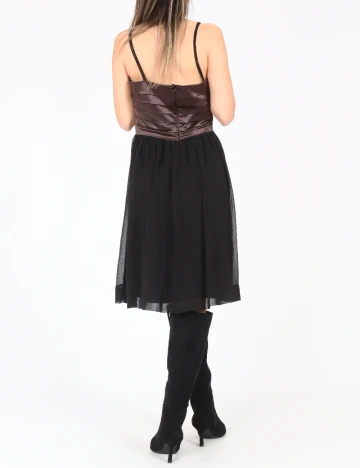 Rochie scurta Zara, negru/maro