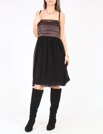 Rochie scurta Zara, negru/maro