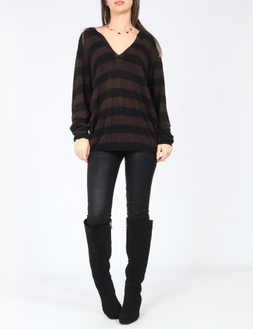 
						Hanorac Zara, negru/maro