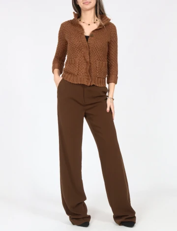 Pantaloni Zara, maro