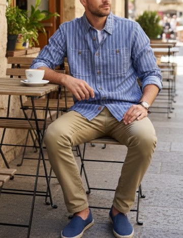 Camasa Bershka, albastru