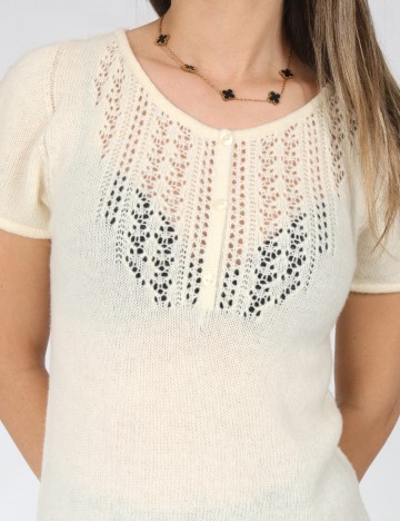 Rochie medie Zara, ecru