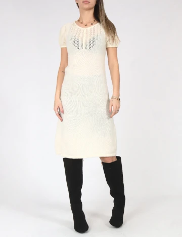 Rochie medie Zara, ecru