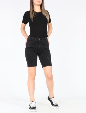 Pantaloni scurti Bershka, negru