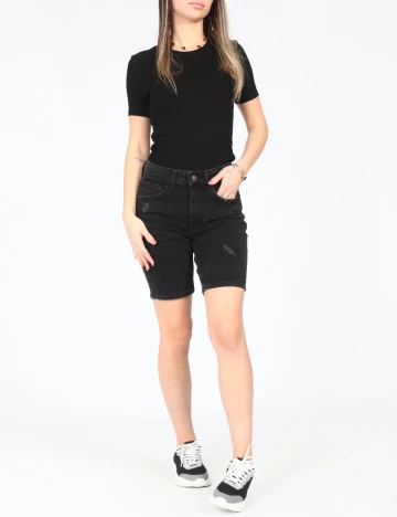 Pantaloni scurti Bershka, negru
