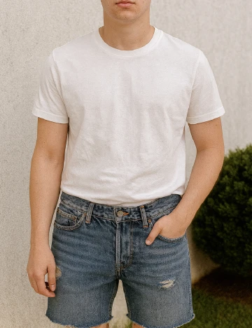 Pantaloni scurti Bershka, albastru