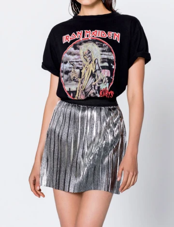 Fusta Pull&Bear, argintiu