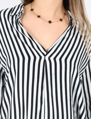 Bluza Bershka, alb/negru