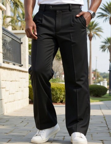 
						Pantaloni SHEIN Plus Size Men, negru