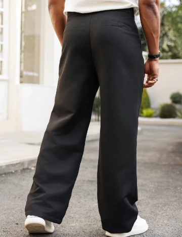 Pantaloni SHEIN Plus Size Men, negru