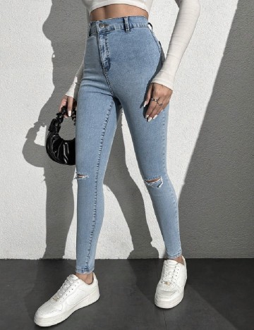 
						Blugi SHEIN, albastru