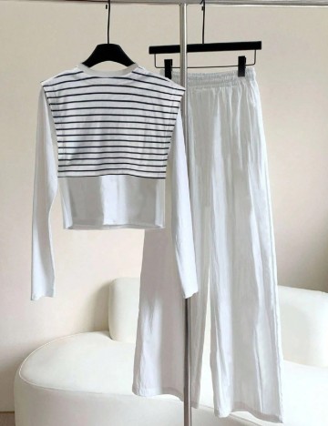 Compleu SHEIN, alb/negru