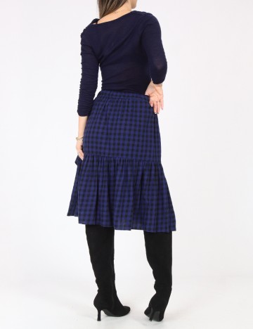 Fusta Zara, albastru/negru