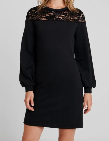 Rochie scurta Only Carmakoma, negru