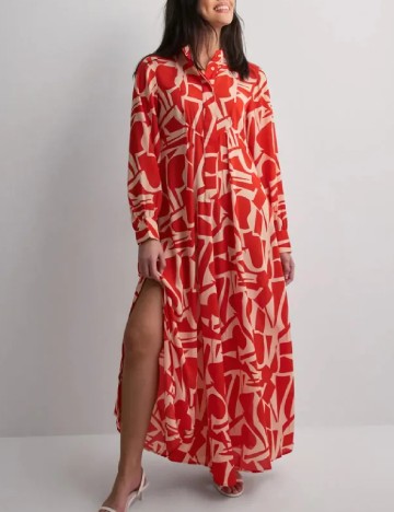 
						Rochie lunga Only, portocaliu/crem