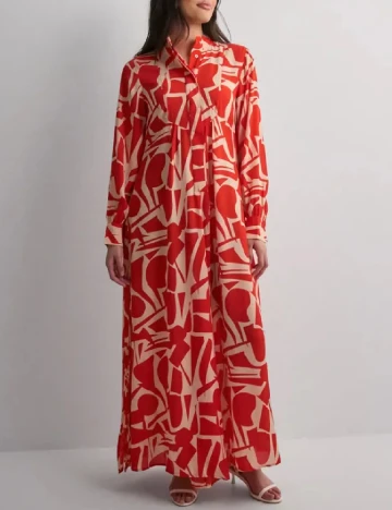 Rochie lunga Only, portocaliu/crem