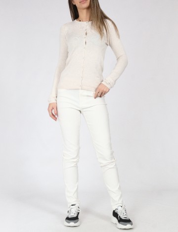 Pantaloni Jacqueline de Yong, alb