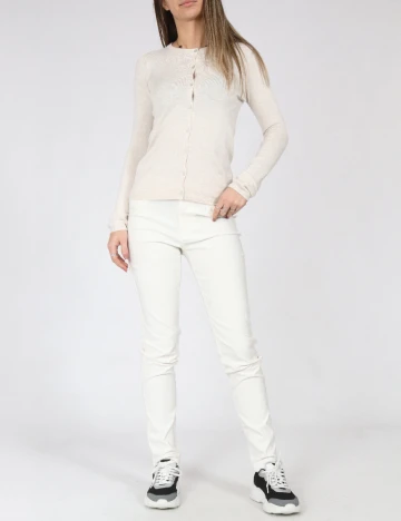 Pantaloni Jacqueline de Yong, alb