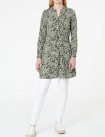 Rochie scurta Only Carmakoma, verde/negru