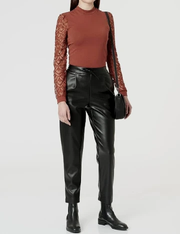 Bluza Only Carmakoma, caramiziu