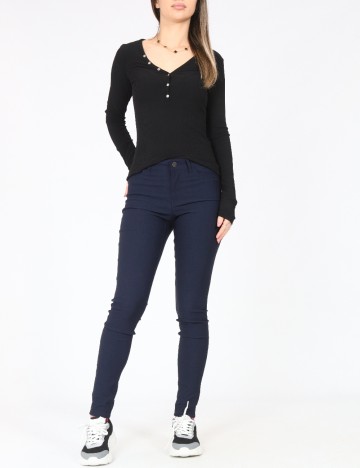 
						Pantaloni Jacqueline de Yong, bleumarin