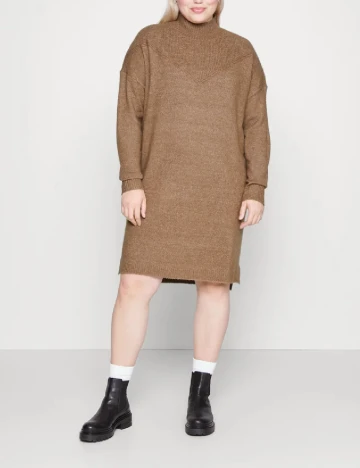 Rochie medie Only Carmakoma, maro