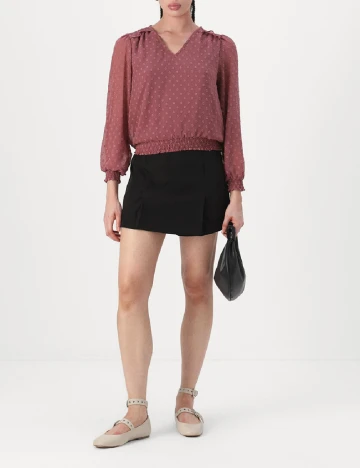 Bluza Only, roz pudra inchis