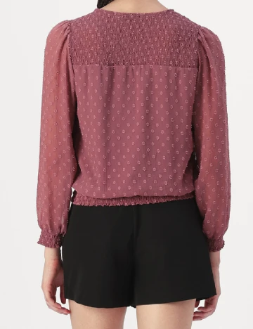 Bluza Only, roz pudra inchis