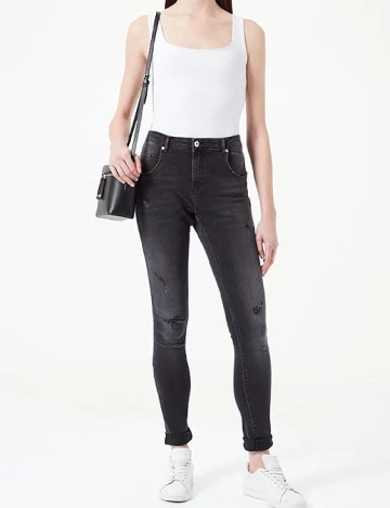 Blugi Only Carmakoma, negru