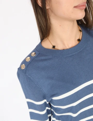 Bluza C&A, albastru/alb