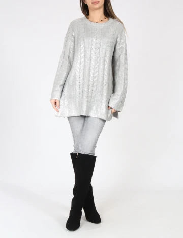 Pulover C&A, argintiu
