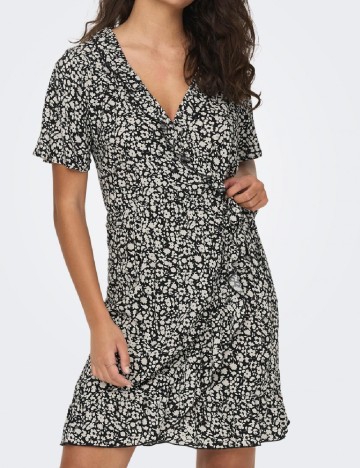 Rochie scurta Jacqueline de Yong, negru/alb