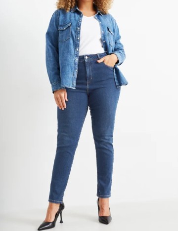 
						Blugi C&A Plus Size, albastru