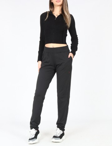 
						Pantaloni Only, negru