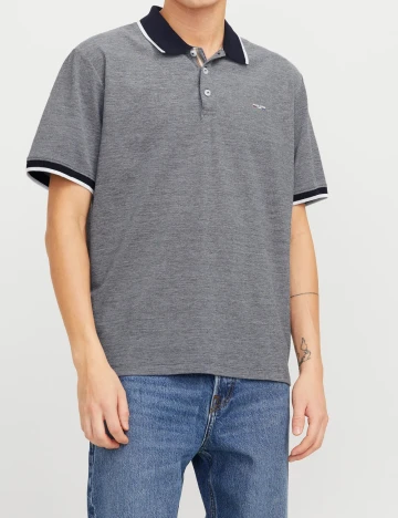 Tricou Jack&Jones, bleumarin/alb