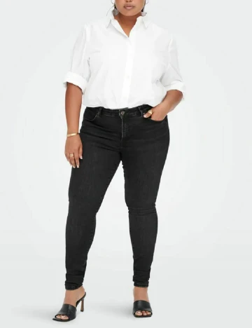 Blugi Only Carmakoma, negru