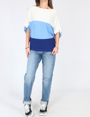 Bluza C&A, alb/albastru